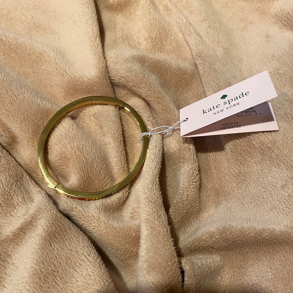 Kate Spade Ring It Up gold/rainbow bangle NWT